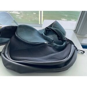 Pet Carrier Sling Polyester Gray Buckle Strap Sporty